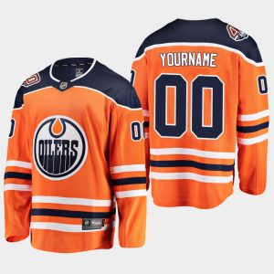 Edmonton Oilers Trikot Benutzerdefinierte #00 40th Anniversary Orange Player